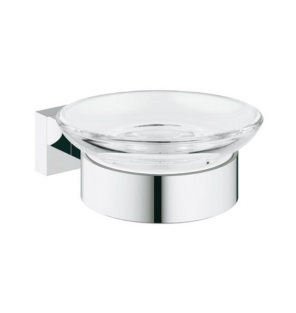 BASE PORTASAPONE CON SUPPORTO ESSENTIALS CUBE Cromo