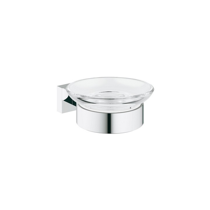BASE PORTASAPONE CON SUPPORTO ESSENTIALS CUBE Cromo