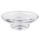BASE PORTA SAPONE IN VETRO ESSENTIALS H. 39 mm