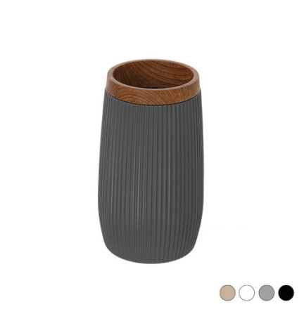 PORTA SPAZZOLINO LONDON Nero Diam. 7,3 x H.12 cm