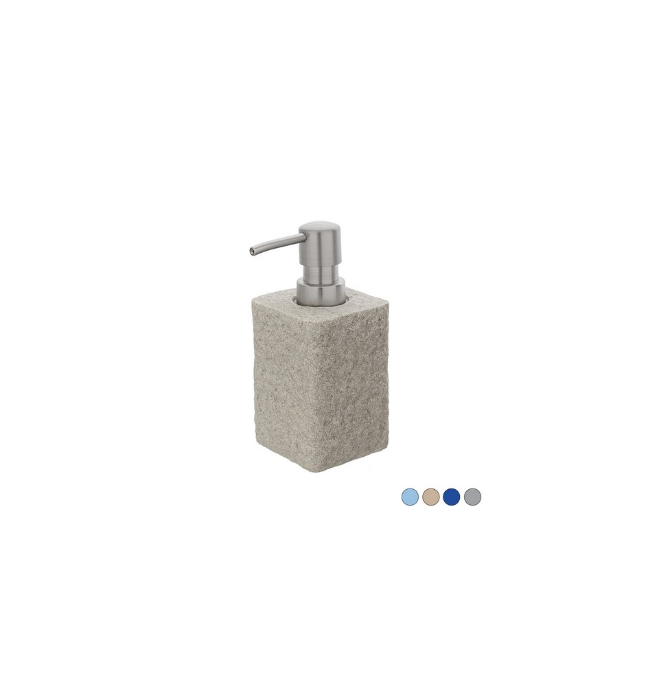 DISPENSER SAPONE SABBIA Blu pastello 7x7xH.15 cm