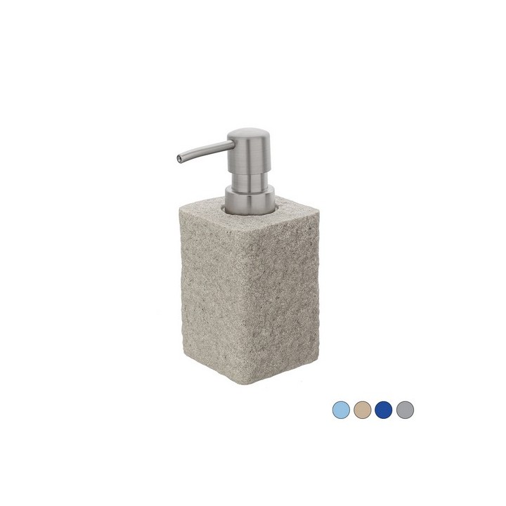 DISPENSER SAPONE SABBIA Blu pastello 7x7xH.15 cm