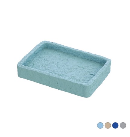 PORTA SAPONE SABBIA Acqua marina 11,8x8,3xH2 cm