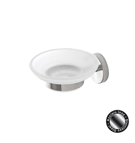 PORTASAPONE CITY IN ACCIAIO SATINATO Acciaio Satinato 10,5x12,3xh4