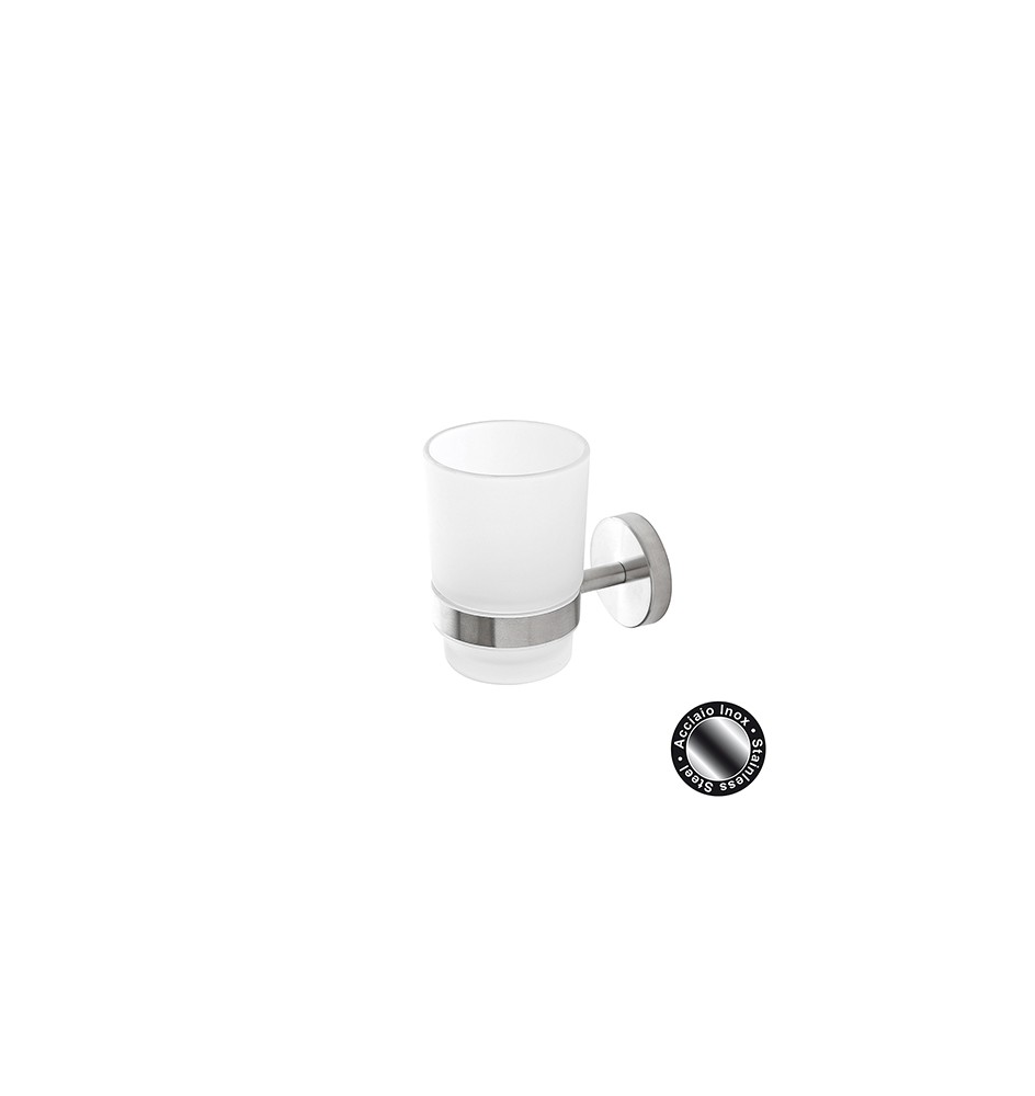 PORTASPAZZOLINO CITY IN ACCIAIO SATINATO Acciaio Satinato 6,3x10,6xh9,5