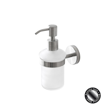 DISPENSER SAPONE CITY IN ACCIAIO SATINATO Acciaio Satinato 6x10,7xh16 cm