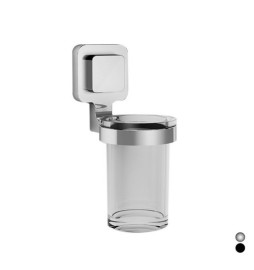 PORTA BICCHIERE SERIE KARA Cromo cm 7,6 x h.17,8 x 12