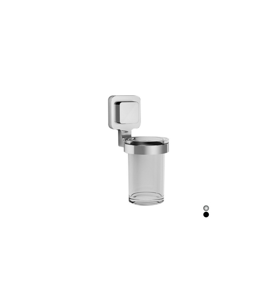 PORTA BICCHIERE SERIE KARA Cromo cm 7,6 x h.17,8 x 12