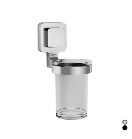 PORTA BICCHIERE SERIE KARA Cromo cm 7,6 x h.17,8 x 12