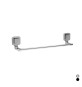 PORTASALVIETTE ASTA TONDA KARA Cromo cm 45