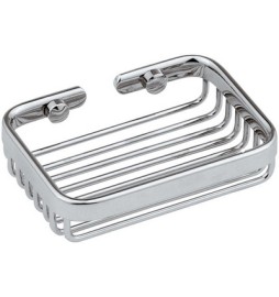 PORTASAPONE RETTANGOLARE IN OTTONE CROMATO LUNGHEZZA CM 12 LxHxP -120x30x90 mm