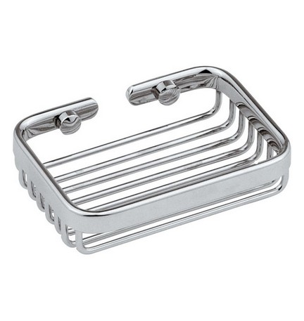 PORTASAPONE RETTANGOLARE IN OTTONE CROMATO LUNGHEZZA CM 12 LxHxP -120x30x90 mm