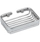 PORTASAPONE RETTANGOLARE IN OTTONE CROMATO LUNGHEZZA CM 12 LxHxP -120x30x90 mm