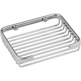 PORTASAPONE RETTANGOLARE IN OTTONE CROMATO LUNGHEZZA CM 20 LxHxP -205x30x115 mm