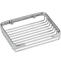 PORTASAPONE RETTANGOLARE IN OTTONE CROMATO LUNGHEZZA CM 20 LxHxP -205x30x115 mm