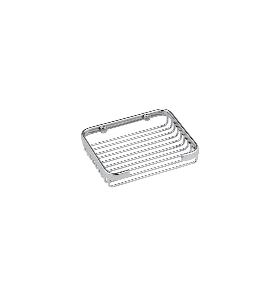 PORTASAPONE RETTANGOLARE IN OTTONE CROMATO LUNGHEZZA CM 20 LxHxP -205x30x115 mm