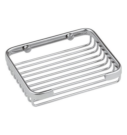 PORTASAPONE RETTANGOLARE IN OTTONE CROMATO LUNGHEZZA CM 20 LxHxP -205x30x115 mm