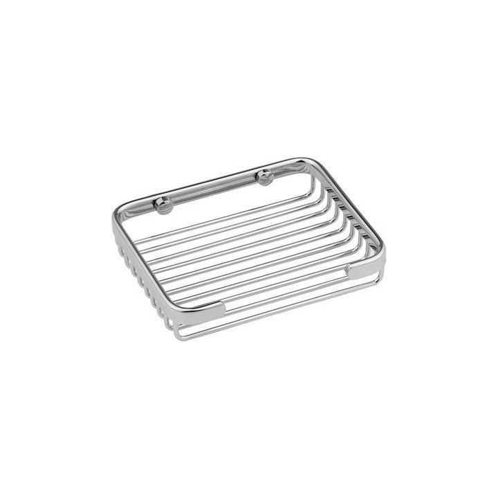 PORTASAPONE RETTANGOLARE IN OTTONE CROMATO LUNGHEZZA CM 20 LxHxP -205x30x115 mm