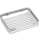 PORTASAPONE RETTANGOLARE IN OTTONE CROMATO LUNGHEZZA CM 20 LxHxP -205x30x115 mm