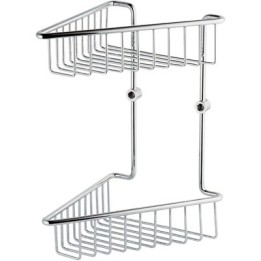 PORTASAPONE-OGGETTI ANGOLARE DOPPIO IN OTTONE LxHxP -190x305x195 mm