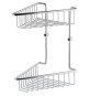 PORTASAPONE-OGGETTI ANGOLARE DOPPIO IN OTTONE LxHxP -190x305x195 mm