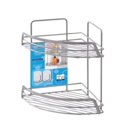 MENSOLA ANGOLARE 2 RIPIANI Cromo-Satinato