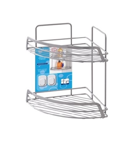 MENSOLA ANGOLARE 2 RIPIANI Cromo-Satinato