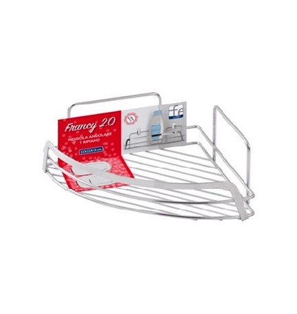 MENSOLA ANGOLARE 1 RIPIANO Cromo-Lucido