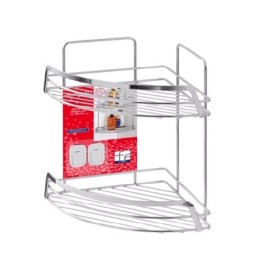 MENSOLA ANGOLARE 2 RIPIANI Cromo-Lucido