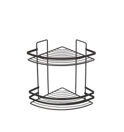 MENSOLA ANGOLARE 2 RIPIANI COVER Nero