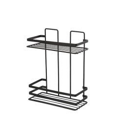 MENSOLA RETTANGOLARE 2 RIPIANI COVER Nero