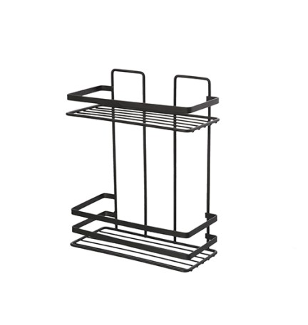 MENSOLA RETTANGOLARE 2 RIPIANI COVER Nero