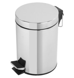 PATTUMIERA IN ACCIAIO CROMATO lt. 5 LxH  cm 25 x 27,5