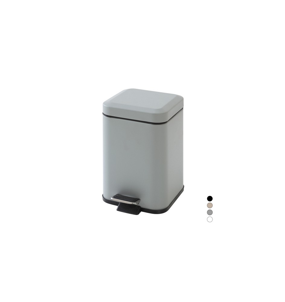 PATTUMIERA QUADRATA 3L Grigia cm 16x16 - H 25