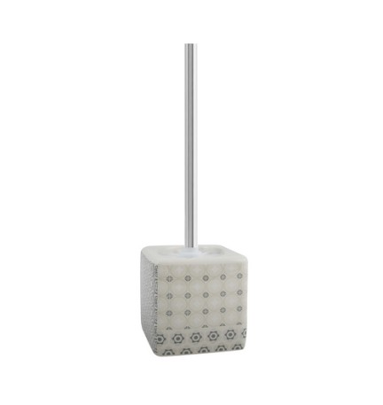 PORTA SCOPINO EVORA CON SUPPORTO IN CERAMICA Bianco - Grigio