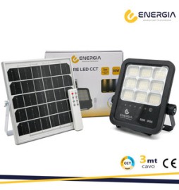 FARO CON PANNELLO SOLARE 50W 550LM CCT TELECOMANDO