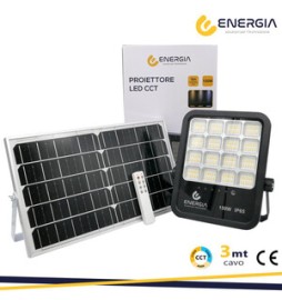 FARO CON PANNELLO SOLARE 150W 1600LM CCT TELECOM.