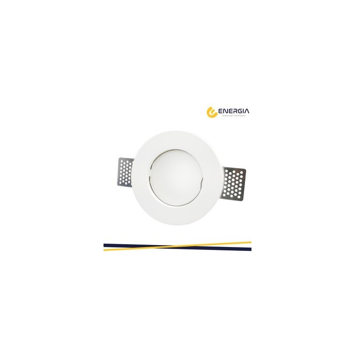 FARETTO INCASSO IN GESSO TONDO D.120 C/VETRO