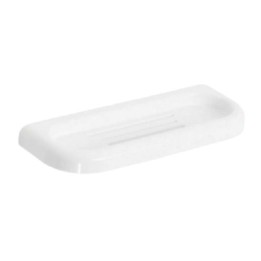 PORTA SPUGNA E PORTA SAPONE COMBINATO SERIE LINEA Bianco