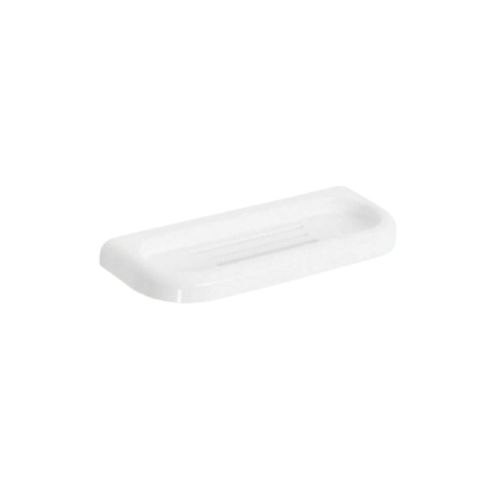 PORTA SPUGNA E PORTA SAPONE COMBINATO SERIE LINEA Bianco