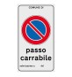 CARTELLO 'PASSO CARRABILE' cm 45 x 25