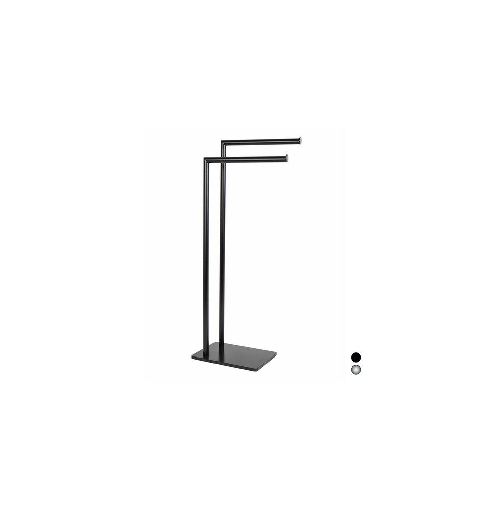 PIANTANA PORTA ASCIUGAMANI MOD. ZERO METAFORM Nero cm 18 x h. 78 x 33