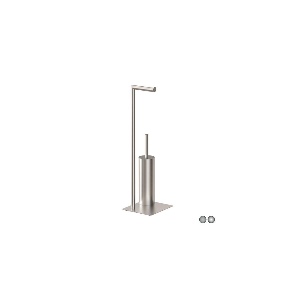 PIANTANA PORTA SCOPINO POSEIDON Cromo cm 20 x h. 64,2 x 18