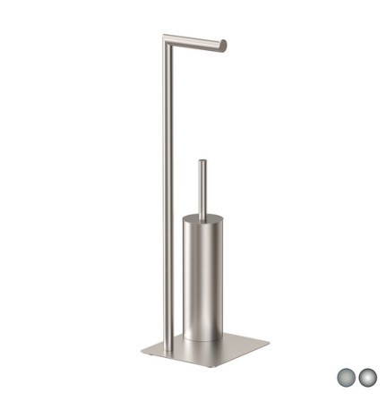 PIANTANA PORTA SCOPINO POSEIDON Cromo cm 20 x h. 64,2 x 18