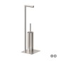 PIANTANA PORTA SCOPINO POSEIDON Cromo cm 20 x h. 64,2 x 18