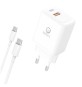 CARICATORE RAPIDO 30W 2 PRESE+CAVO USB-C / USB-C