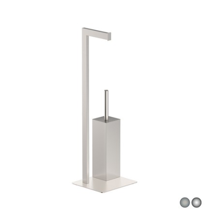 PIANTANA PORTA SCOPINO ZEUS Cromo cm 20 x h. 64 x 18