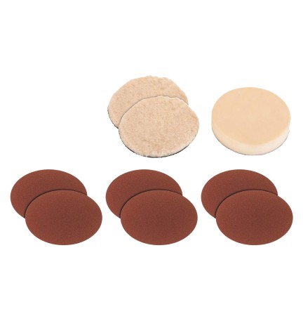 SET ACCESSORI PER LEVIGARE / LUCIDARE Ø mm 180 - 9 pezzi