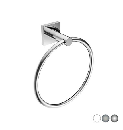 PORTA ASCIUGAMANI AD ANELLO MOD. HOTEL MAISON Bianco cm 19 x h.21 x 7,4