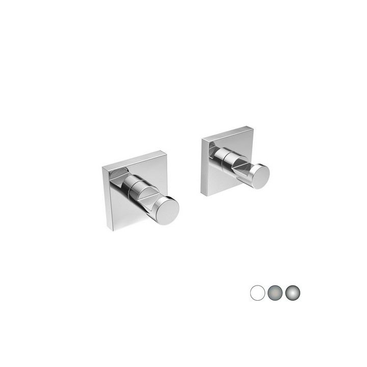 2 PZ APPENDIABITI MOD. HOTEL MAISON Bianco cm 5 x h. 5 x 4,5